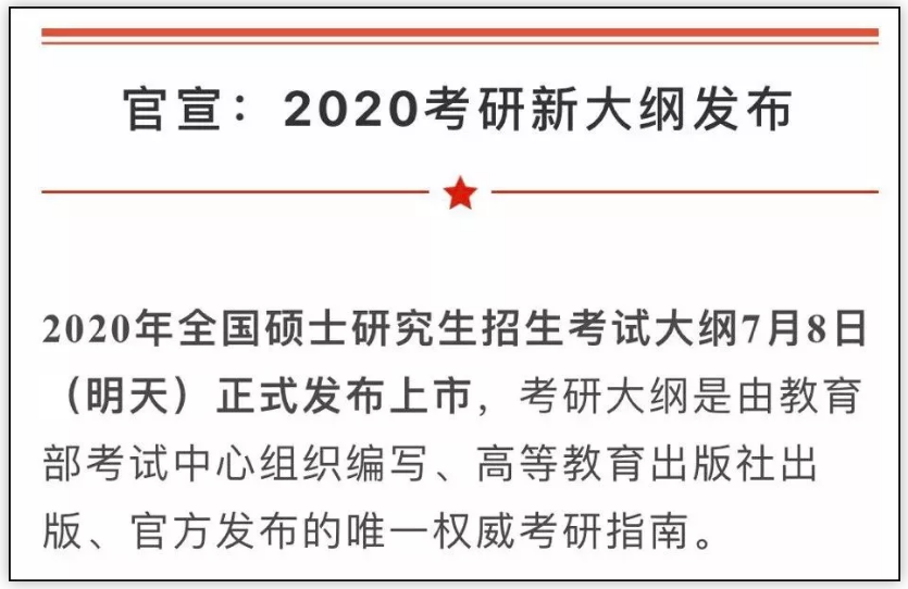 2020考研大綱7月8日公布！變與不變，都要記住這6點忠告！