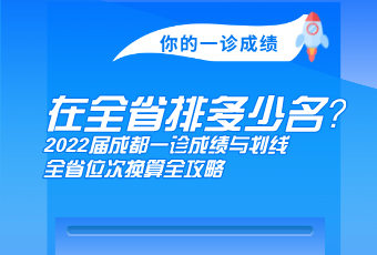 你的一診成績，在全省多少名？2022屆成都一診成績與劃線、全省位次換算全攻略